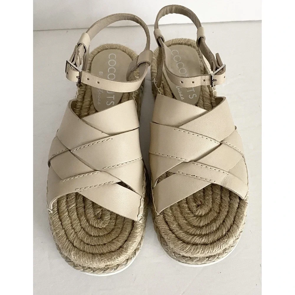 COCONUTS Matisse Nicolette Ankle Strap Womens 7 Sandals‎ Light Tan Espadrille